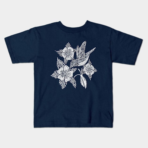 humming bird Kids T-Shirt by inkzella